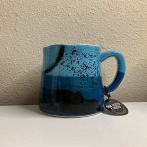 Mug Cup The Old Pottery Company Blue And Black Mug Rustic 12 Oz NEW